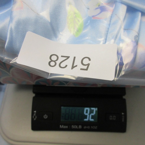 Morgan Taylor Intimates Slip Dress L Blue Satin Lace Trim Floral Lingerie 92 - Picture 8 of 10